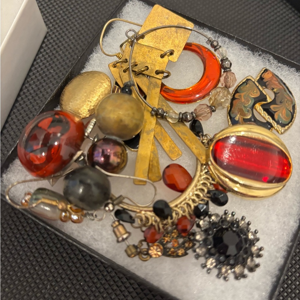 Lot of Orphan Earrings – Vintage, Statement, Costume & Boho Styles